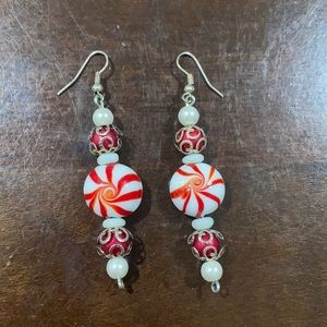 🎄🎅Christmas Peppermint Dangle Earrings 🎄🎅